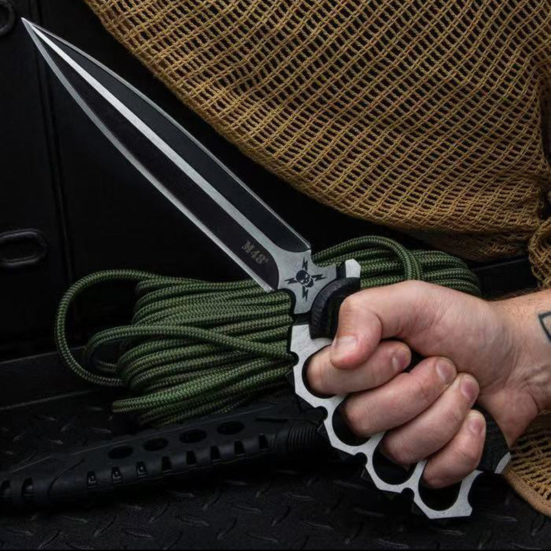 Multi-functional outdoor self-defense knife