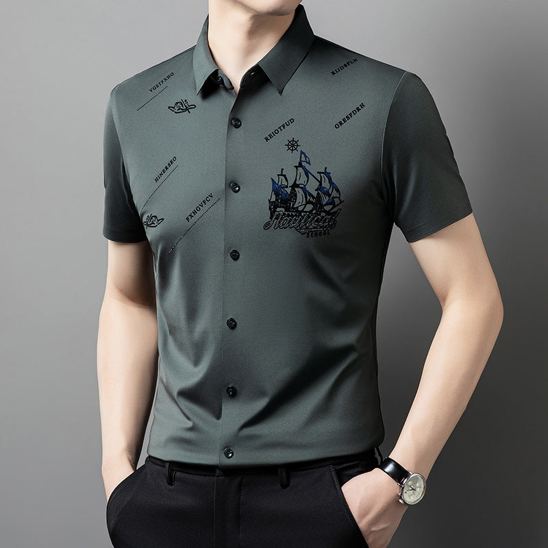 Lapel seamless shirt
