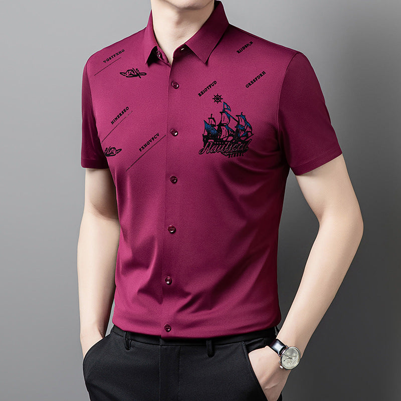 Lapel seamless shirt