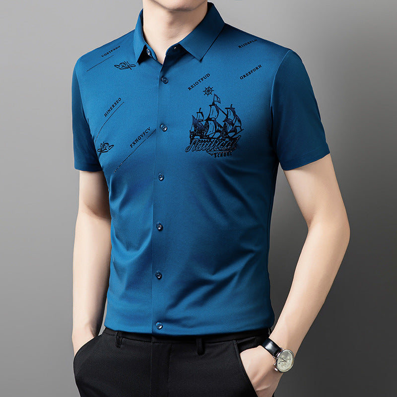 Lapel seamless shirt