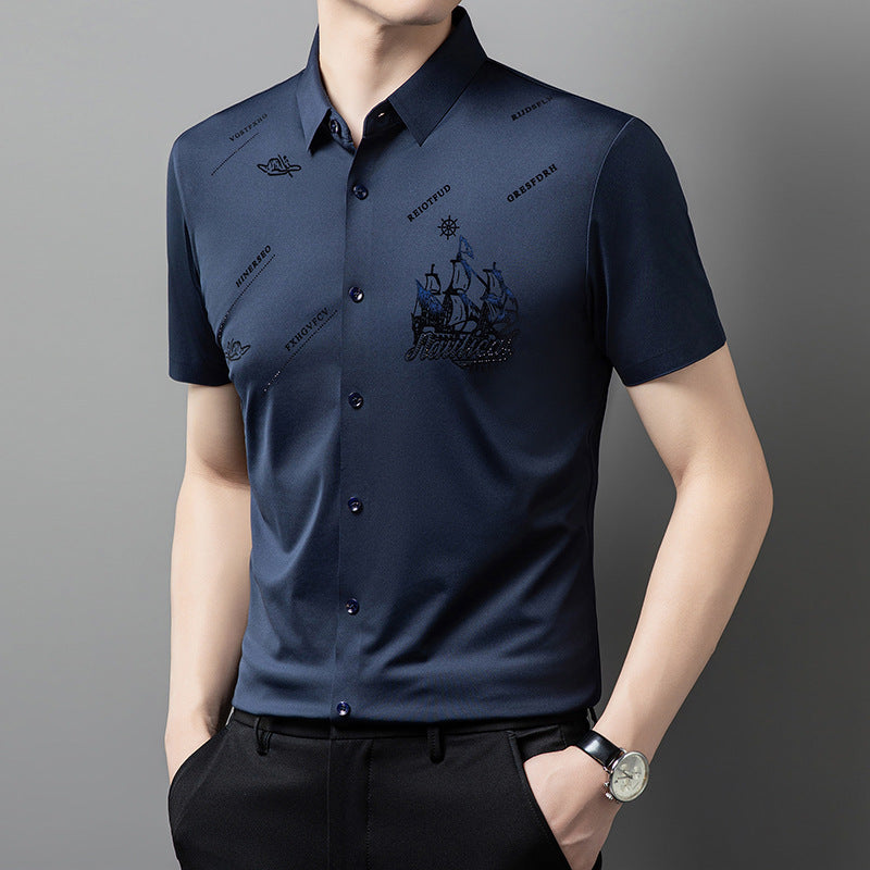 Lapel seamless shirt