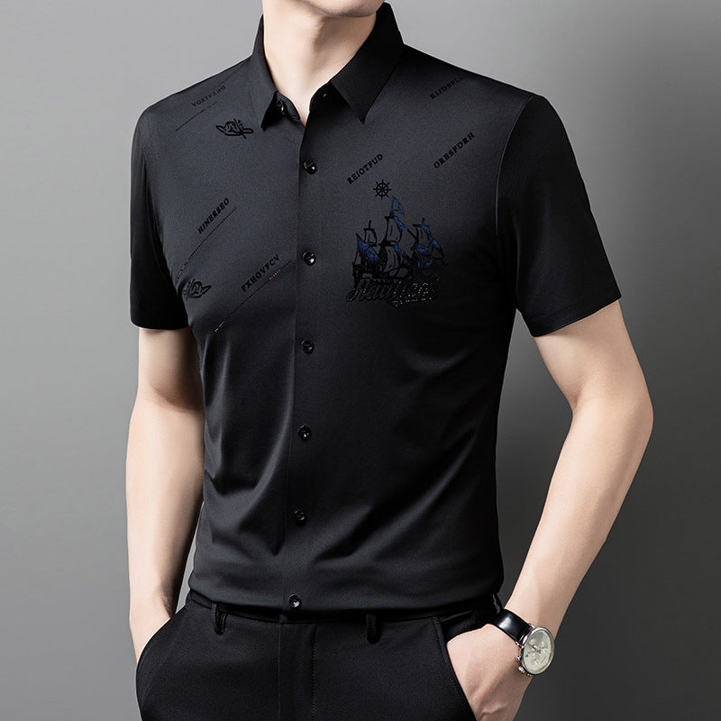 Lapel seamless shirt