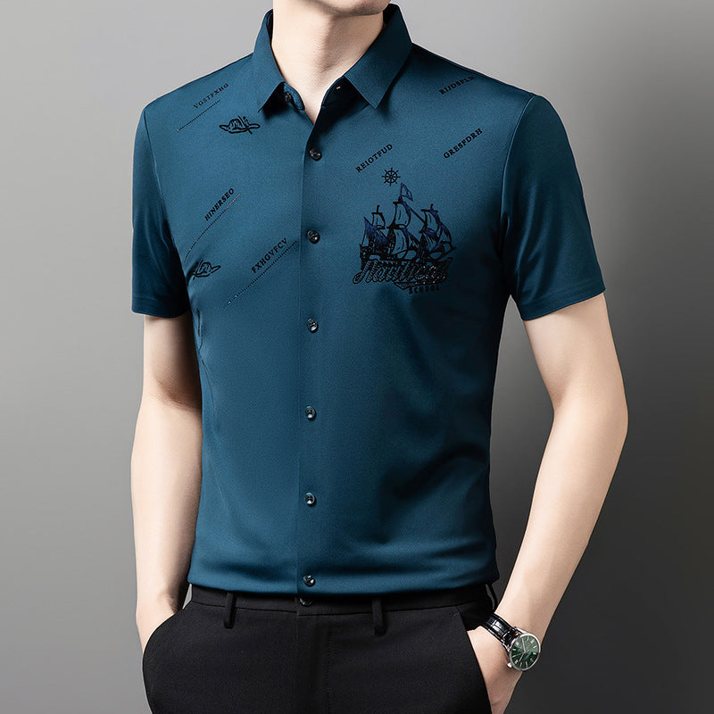 Lapel seamless shirt