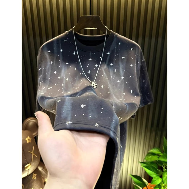 High elastic starry sky T-shirt