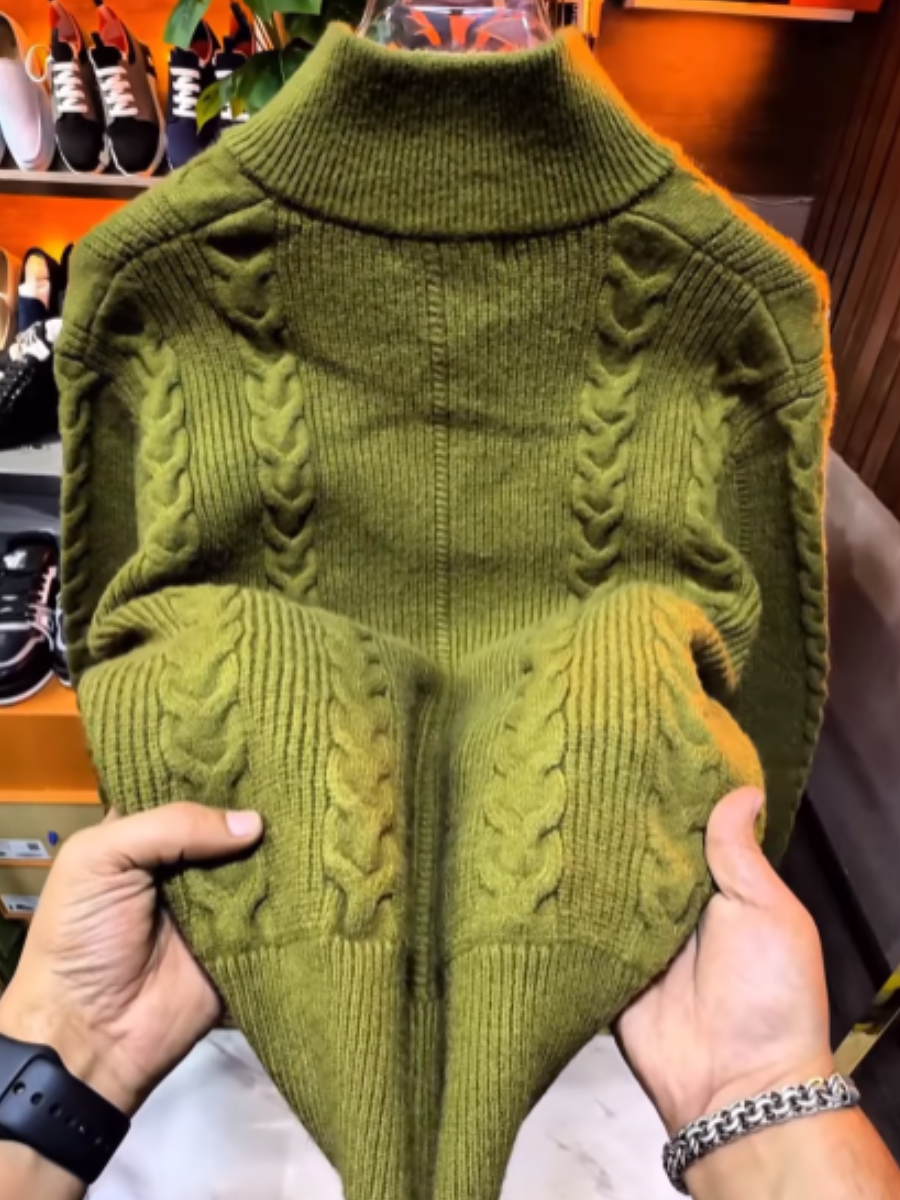 Knitted Zipper Jacket