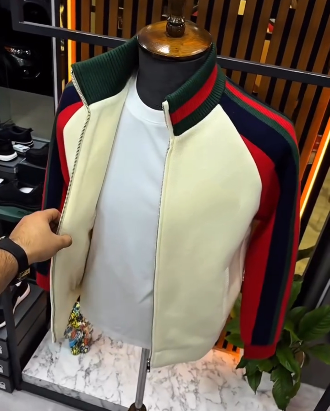 Autumn and winter color-block jacket