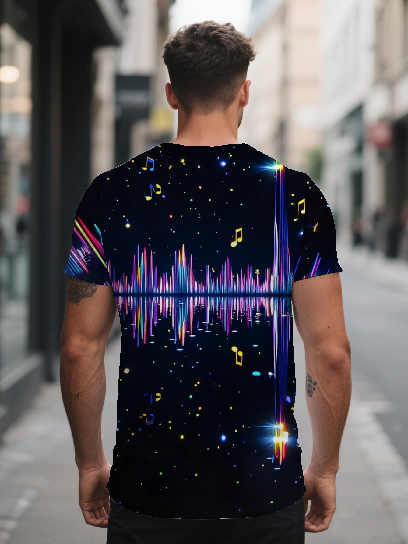 Daisy Men's short-sleeved T-shirt summer T-shirt top full of print