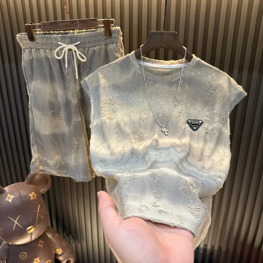 Chaleco fino y holgado para hombre, versátil y de verano.