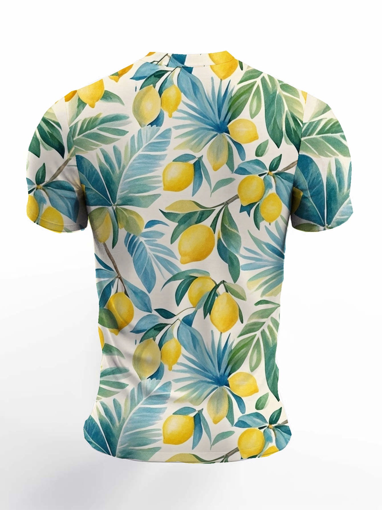 Watercolor Wolf Group Men's short-sleeved T-shirt summer T-shirt top full of print