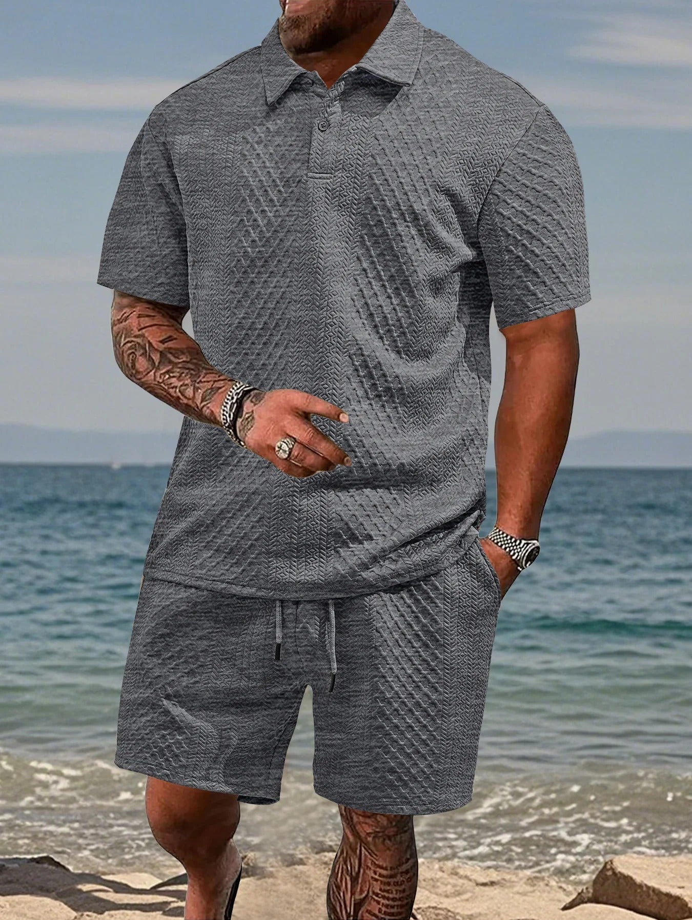 Short-sleeved sportswear two-piece suit