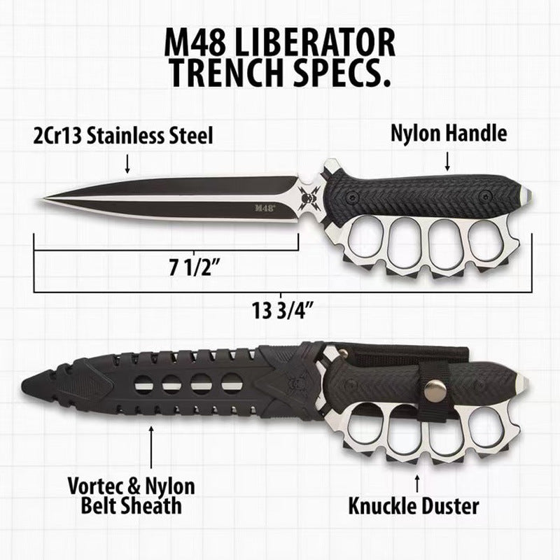 Multi-functional outdoor self-defense knife