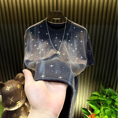 High elastic starry sky T-shirt