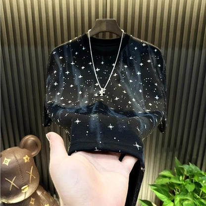 High elastic starry sky T-shirt