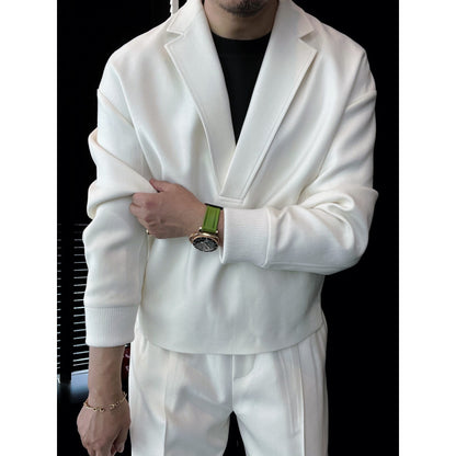 Two-piece suit with double side zippers