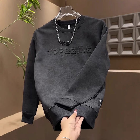 Letter-dyed casual fashion sweatshirt