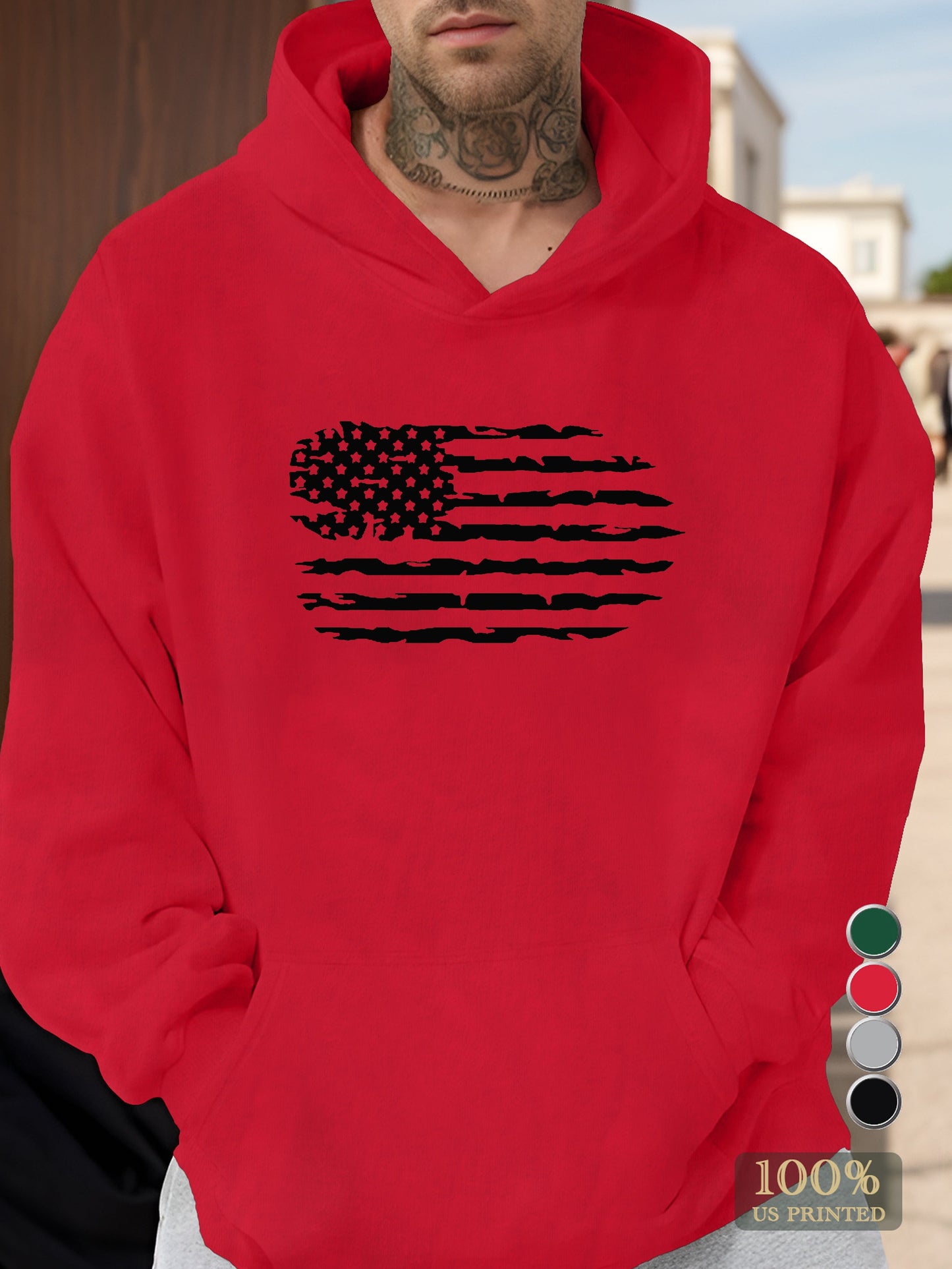 American Flag Men's hooded sweatshirt