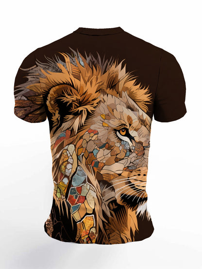 Flower Men's short-sleeved T-shirt summer T-shirt top full of print