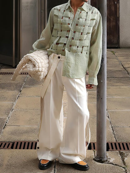 Men's Woven Cut-out Shirt