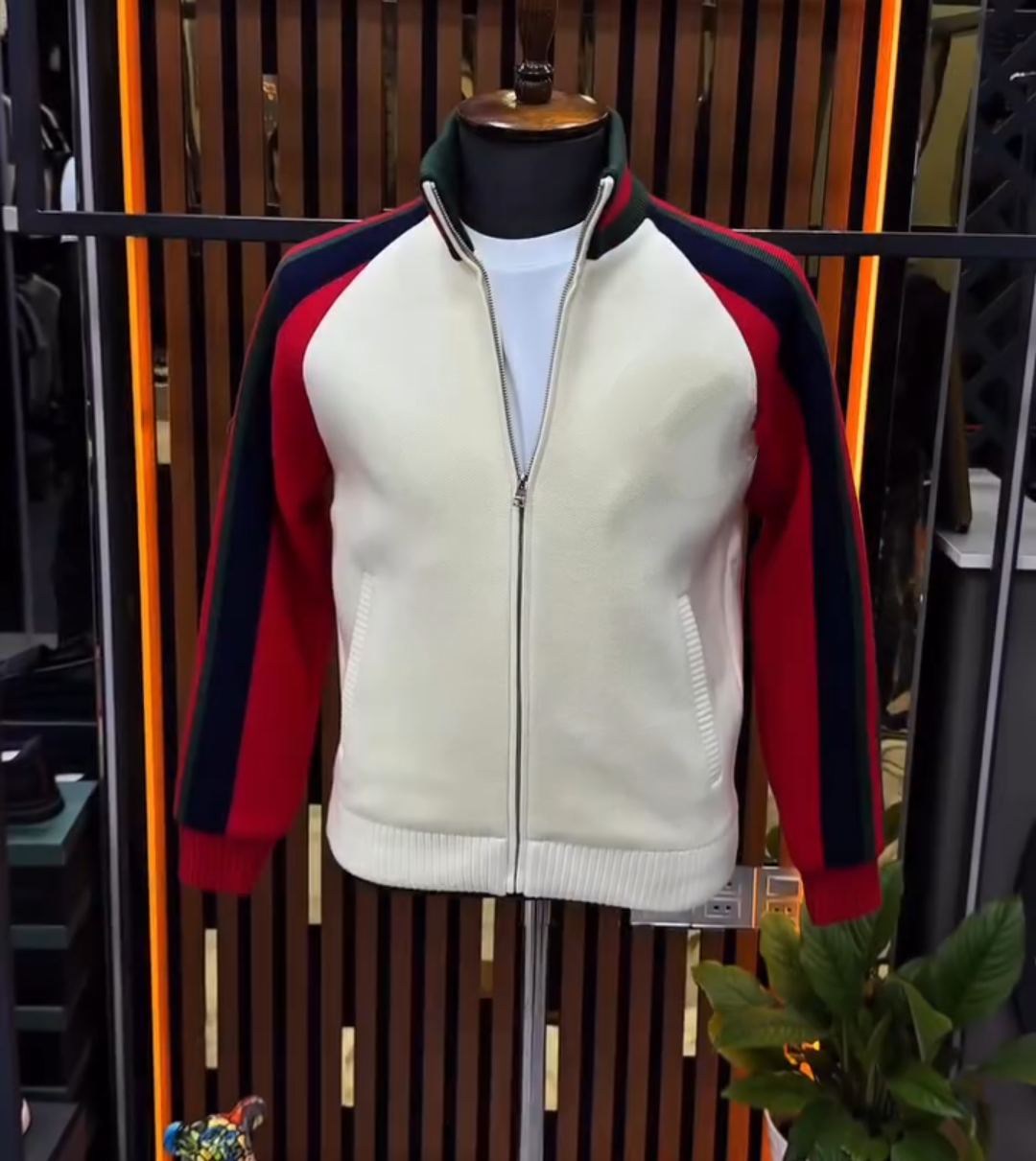 Autumn and winter color-block jacket