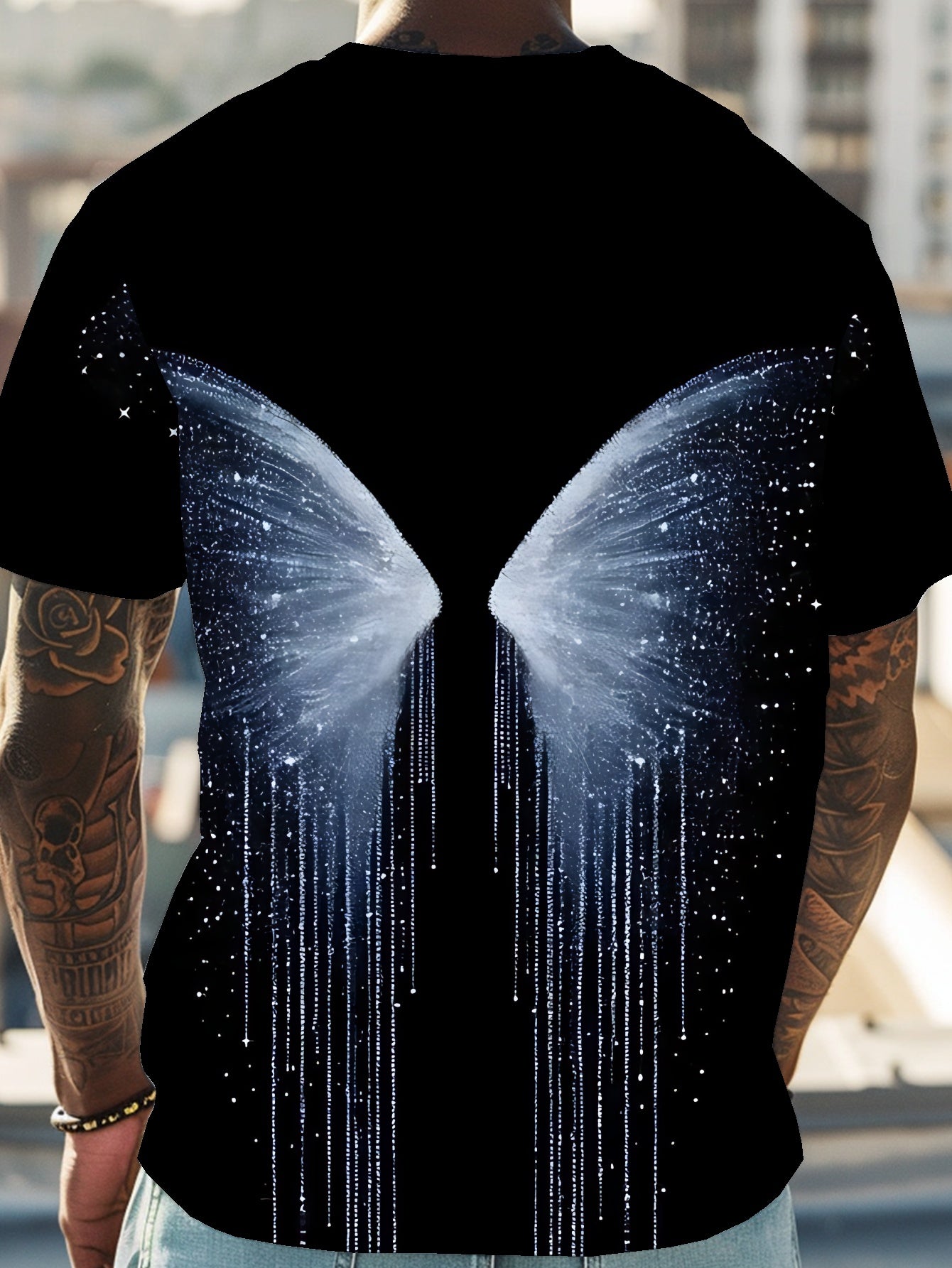 The Frequency Of Heartbeat Men's short-sleeved T-shirt summer T-shirt top full of print