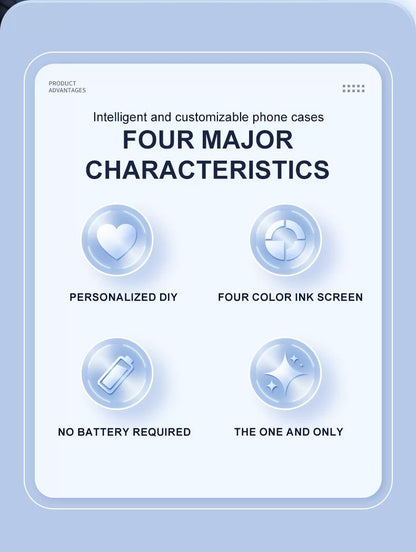 NFC Smart Ink Screen Magnetic Phone Case DIY Protective Cover
