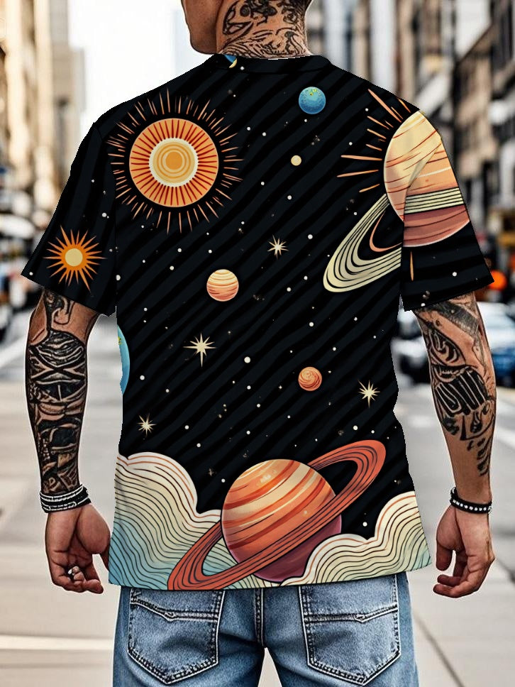 Gear Men's short-sleeved T-shirt summer T-shirt top full of print