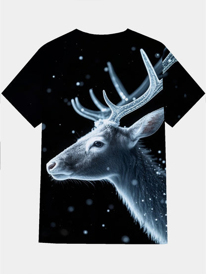 eagle Men's short-sleeved T-shirt summer T-shirt top full of print