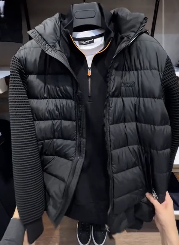 50% off ❄Classic knit patchwork thick down jacket