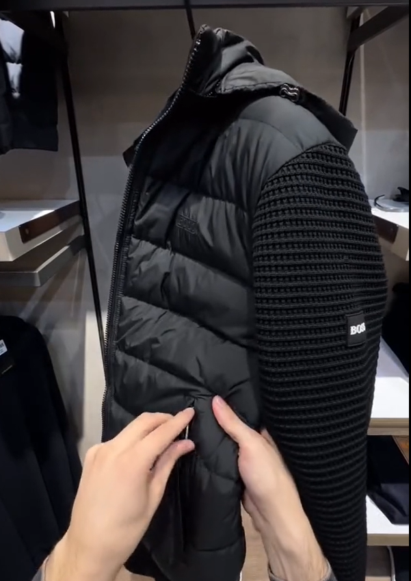 50% off ❄Classic knit patchwork thick down jacket