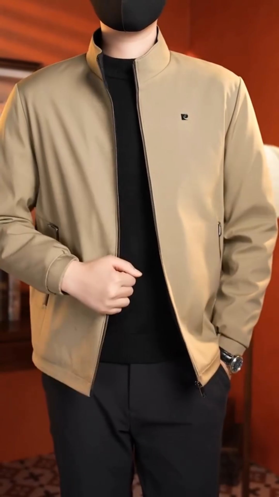 Padded thick stand collar jacket