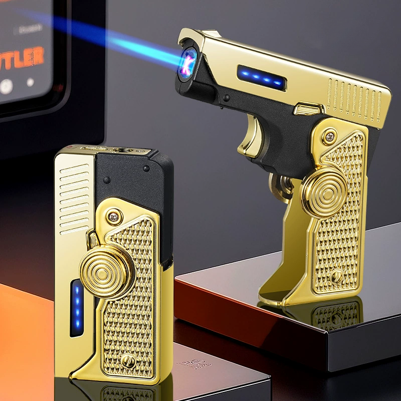 Decompression gyro rechargeable inflatable lighter