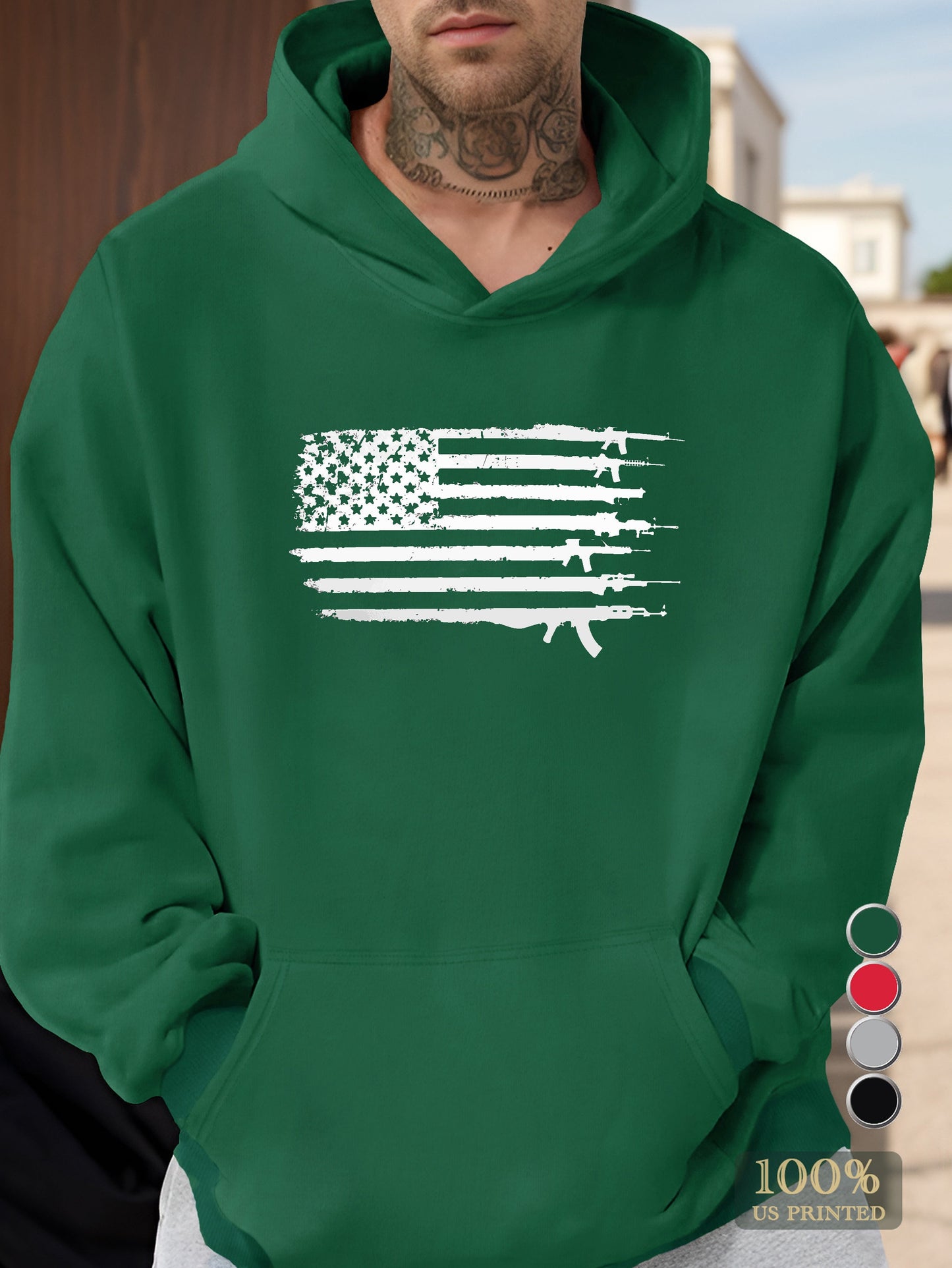 American Flag Men's hooded sweatshirt