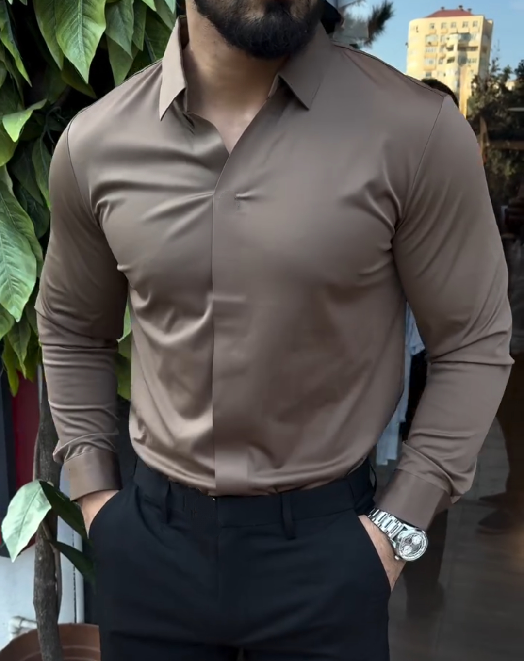 High-end long-sleeved shirt
