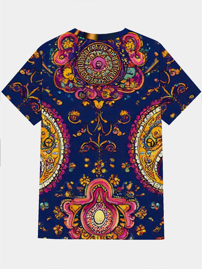 Lion Men's short-sleeved T-shirt summer T-shirt top full of print