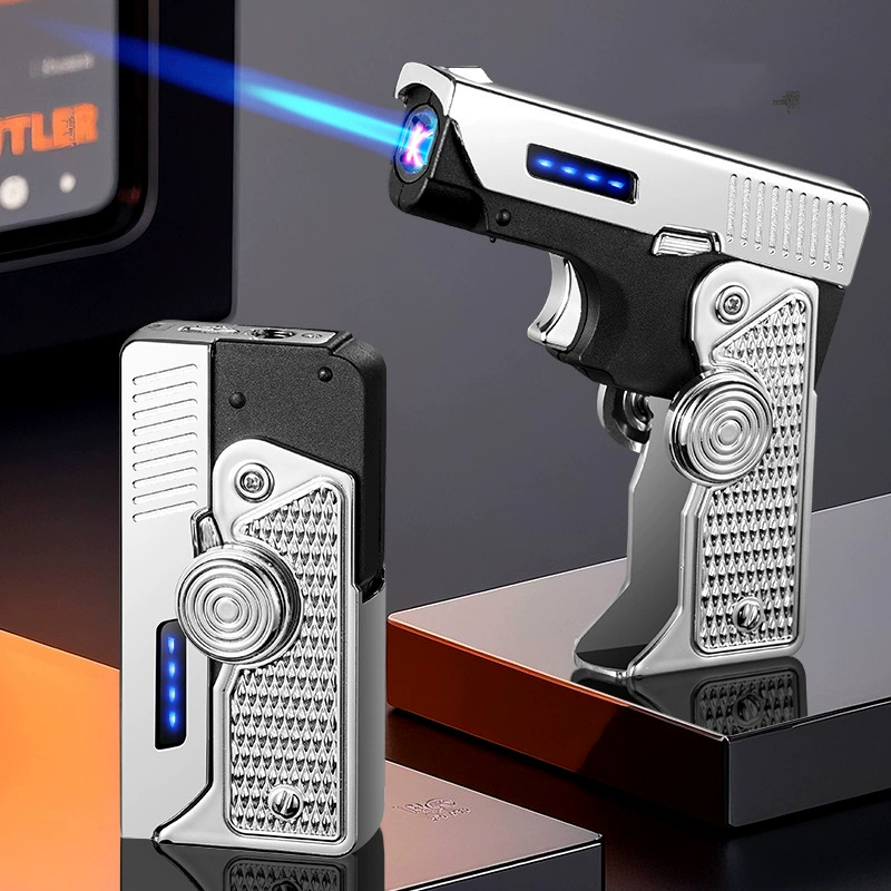 Decompression gyro rechargeable inflatable lighter