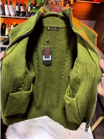 Knitted Zipper Jacket