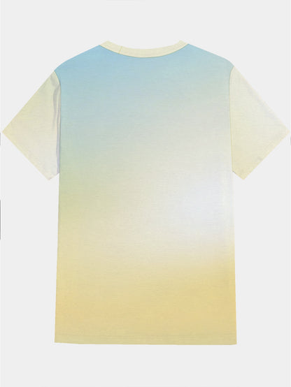 Dark Flowers Men's short-sleeved T-shirt summer T-shirt top full of print