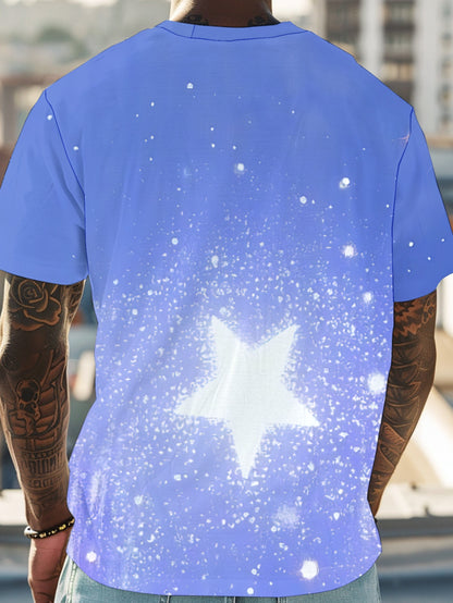 Mountains And Seas Dragon Men's short-sleeved T-shirt summer T-shirt top full of print