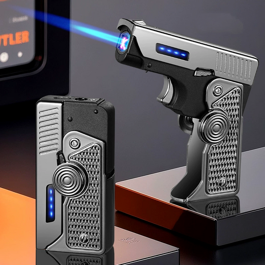 Decompression gyro rechargeable inflatable lighter