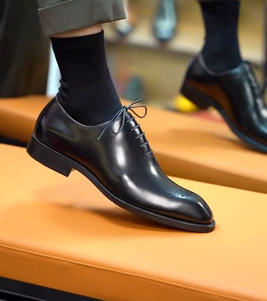 Classic Black Men's Derby Shoes