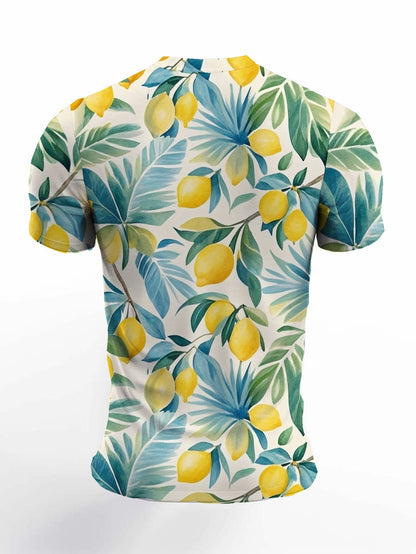 Watercolor Wolf Group Men's short-sleeved T-shirt summer T-shirt top full of print