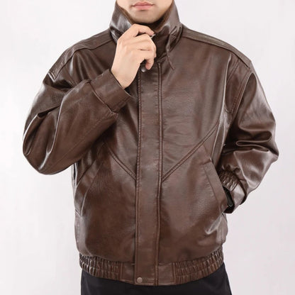 Men's Fleece-lined Leather Jacket